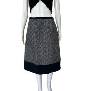 Weekend Max Mara Ultramarine Iridescent Skirt Navy & White Size 6